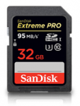 SanDisk 32GB SDHC Extreme PRO UHS-I mit 95MB/s