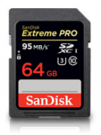 SanDisk 64GB SDXC Extreme PRO UHS-I mit 95MB/s