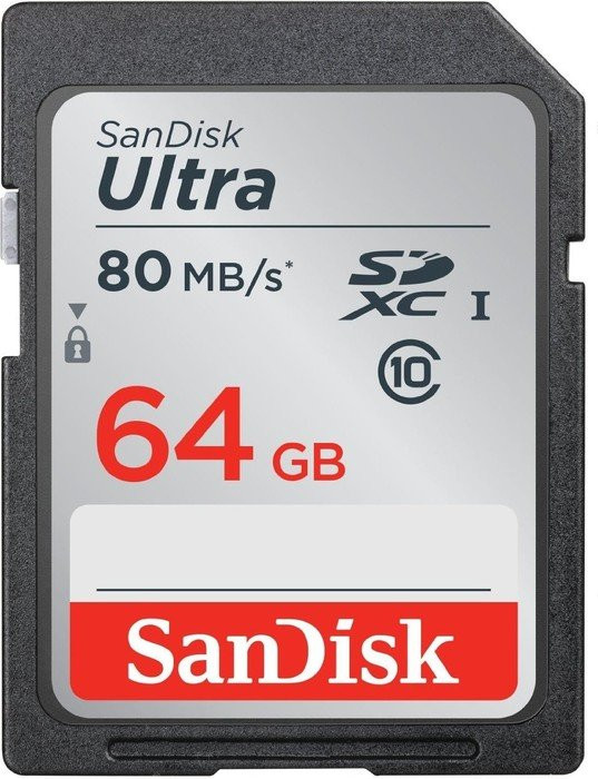 SanDisk 64GB SDXC Ultra UHS-I mit 80MB/s