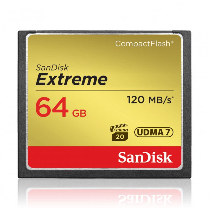 SanDisk 64GB CompactFlash Extreme mit 120MB/s