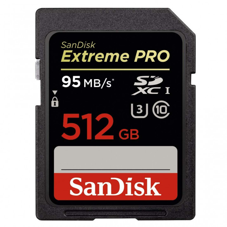 SanDisk 512GB SDXC Extreme PRO UHS-I mit 95MB/s
