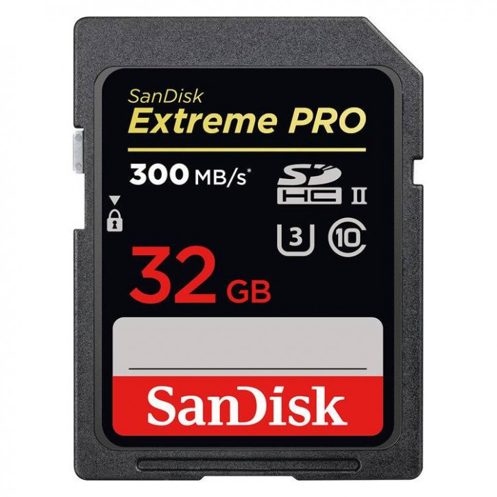 SanDisk 32GB SDHC Extreme Pro II UHS-3 mit 300MB/s