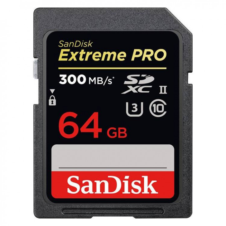 SanDisk 64GB SDXC Extreme Pro II UHS-3 mit 300MB/s