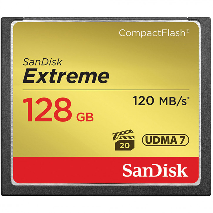 SanDisk 128GB CompactFlash Extreme mit 120MB/s